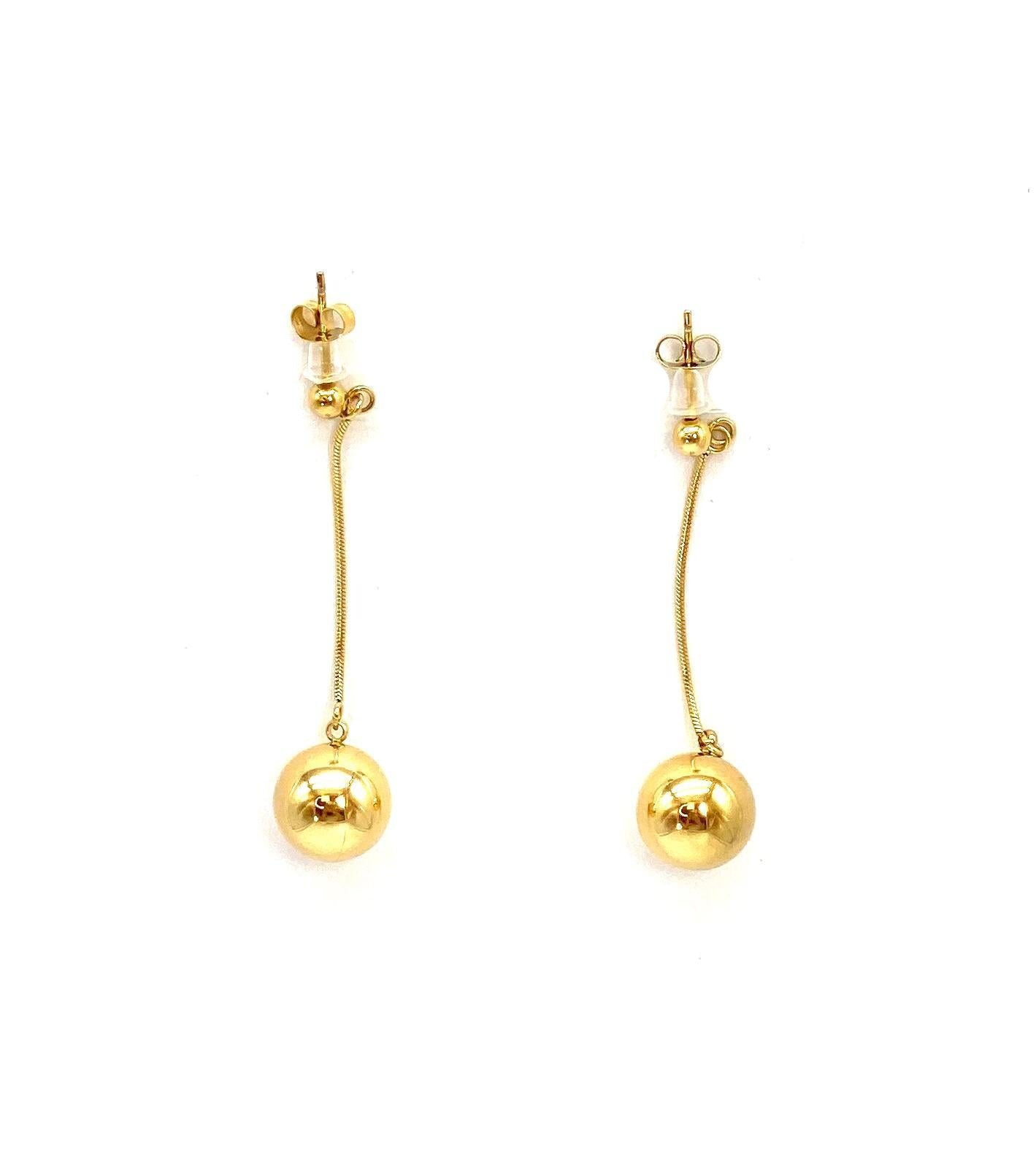 pendientes acero inoxidable para mujer con forma de cadena con bola