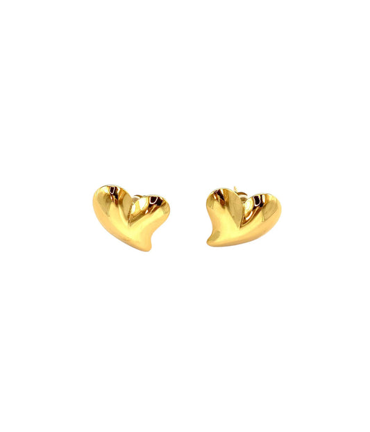 pendientes acero inoxidable para mujer con forma de corazón