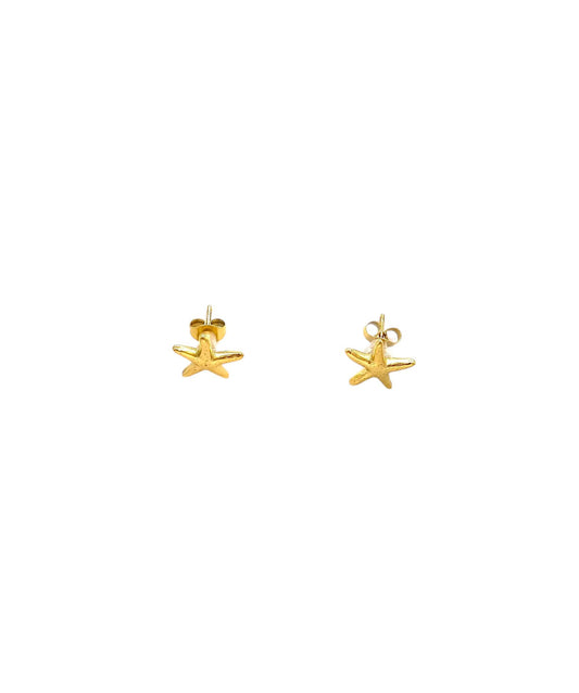pendientes acero inoxidable para mujer con forma de estrella de mar