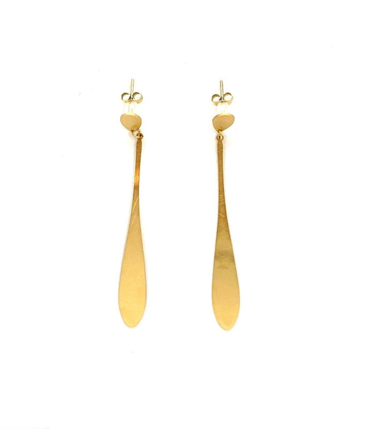 pendientes acero inoxidable para mujer con forma de lagrima