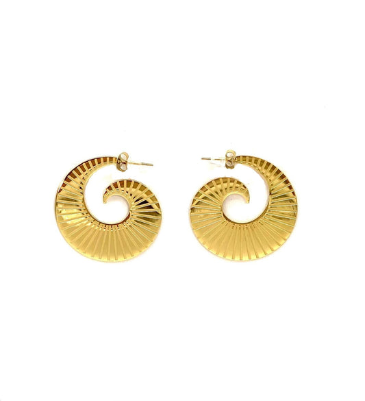 pendientes acero inoxidable para mujer con forma Circular De Espiral