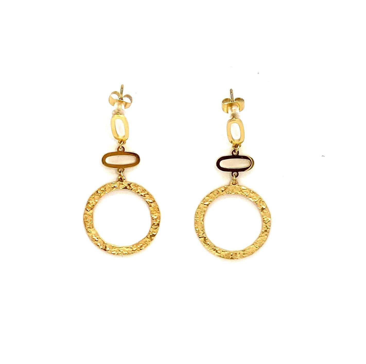 pendientes acero inoxidable para mujer con forma de circulo