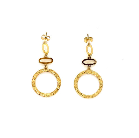 pendientes acero inoxidable para mujer con forma de circulo