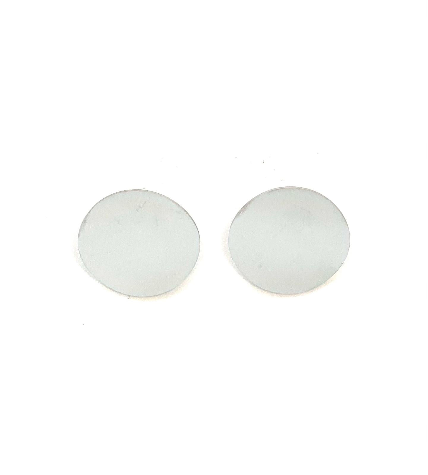 pendientes acero inoxidable para mujer con forma de disco redondo