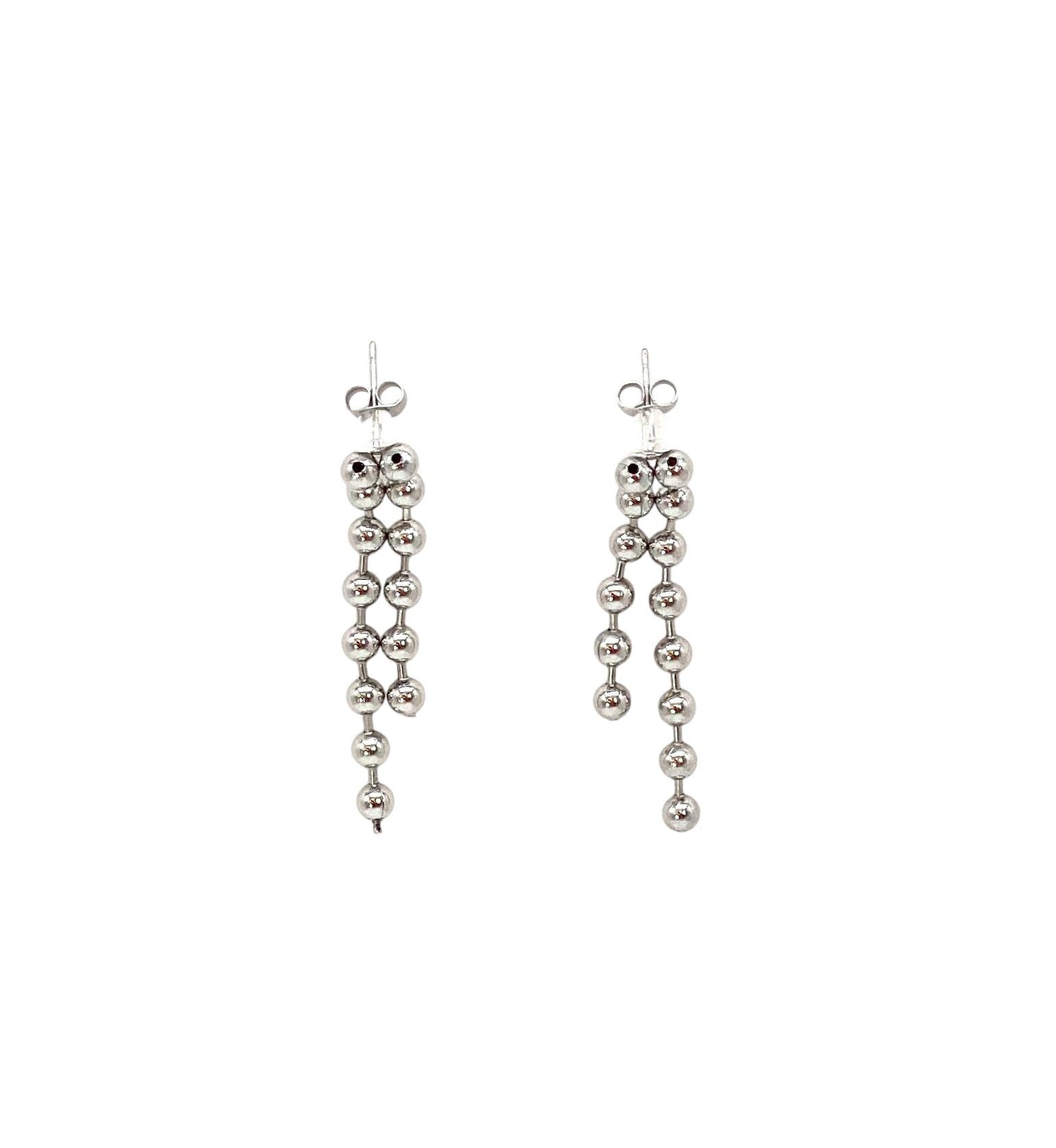 pendientes acero inoxidable para mujer con forma bolitas