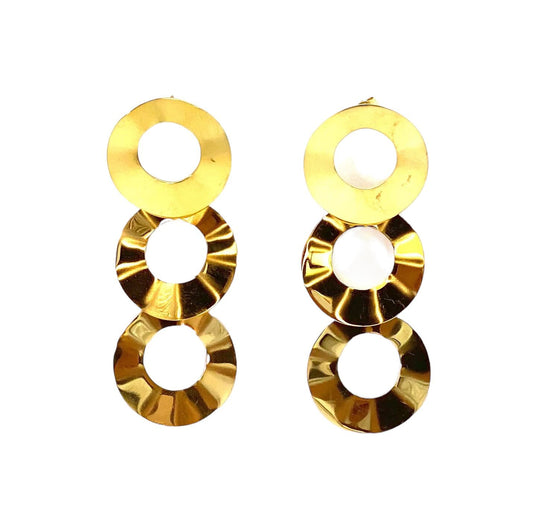 pendientes acero inoxidable para mujer con forma de Tres Circulos